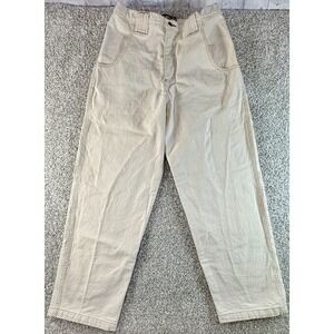 Results Mens 33 Long Vintage Jeans Straight Wide Leg Skater 90's Off White